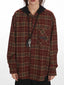 Vintage Red Plaid Hooded Flannel Shirt - TEVQA