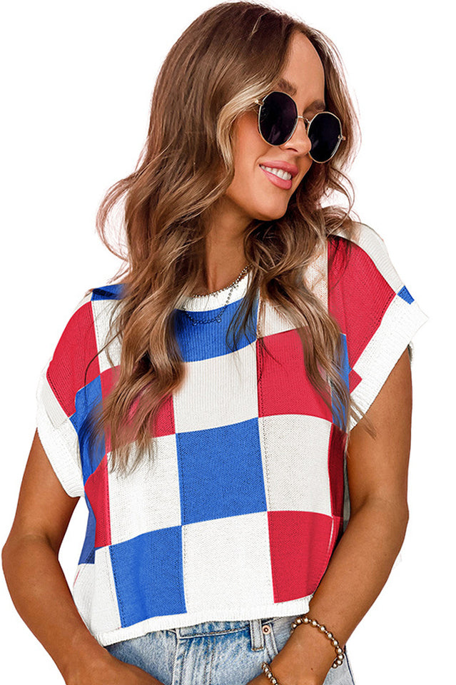 Color Block Cap Sleeve Sweater | Dress In Beauty