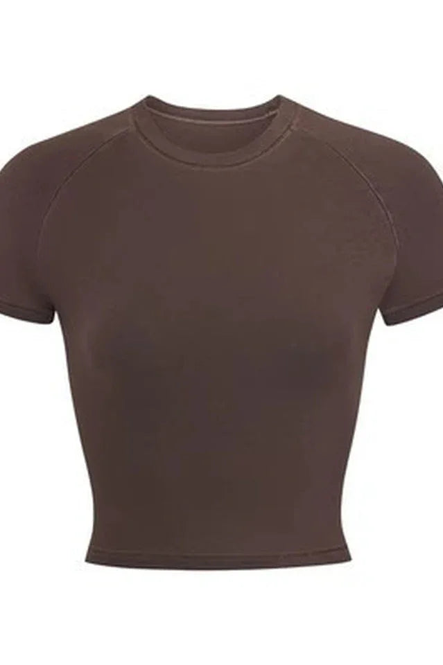 Cropped Raglan T-Shirt - View 6 | TEVQA