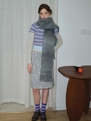 Ombré Wool Blend Gradient Scarf