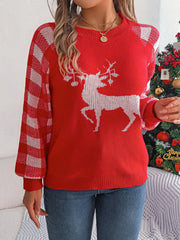 Festive Reindeer Knit Pullover