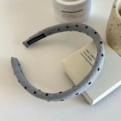 Classic Polka Dot Slim Headband - 0.8 Inch Lightweight Fabric
