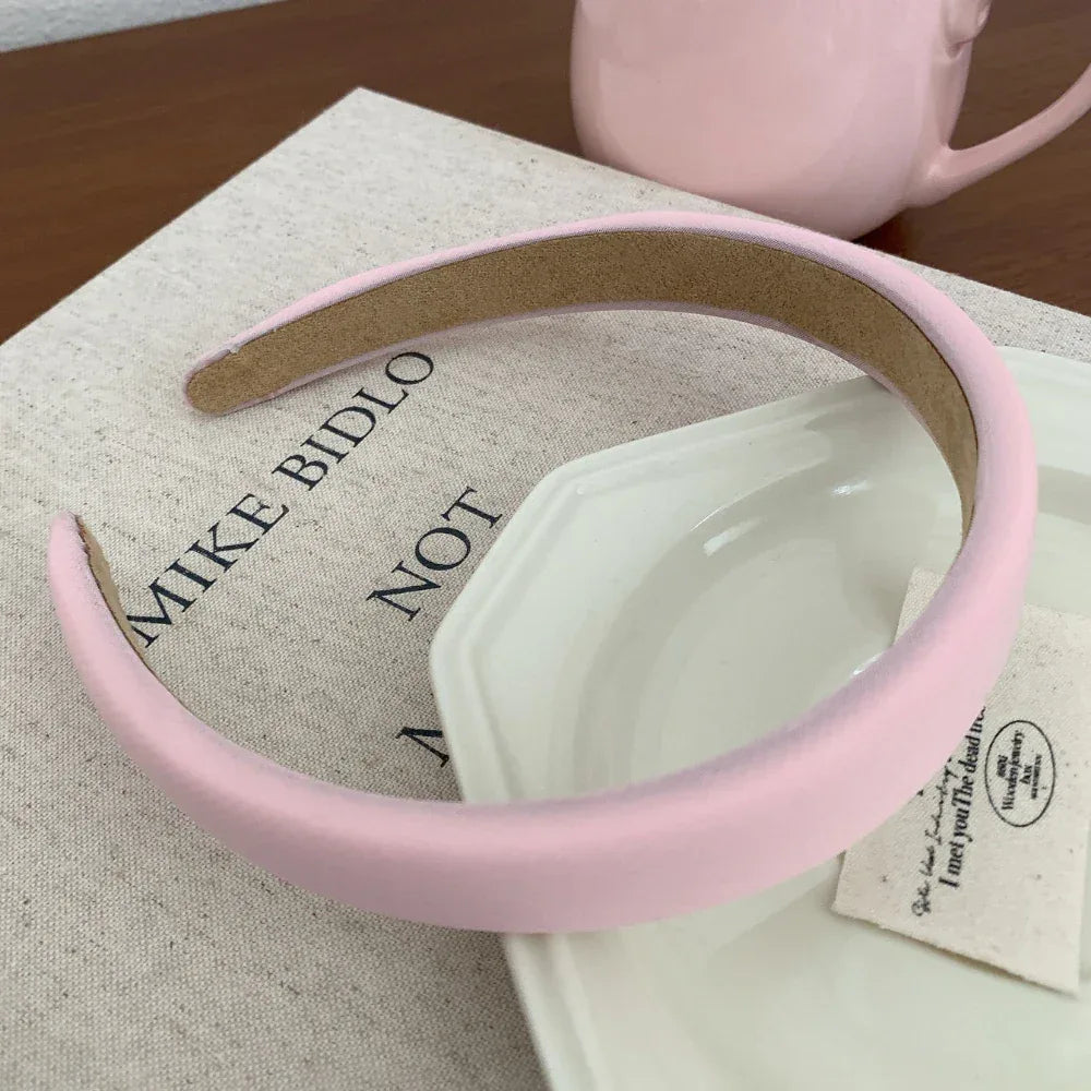 Wide Padded Pink Headband - 1.2 Inch Volumizing - TEVQA