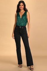 Evening Of Wonder Sequin Cowl Back Bodysuit | Dress In Beauty