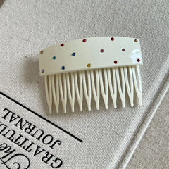 Small Colorful Rhinestone Hair Side Comb - 2.75 Inch
