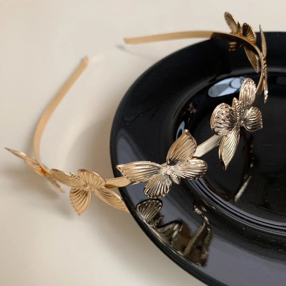 Gold Leaf Headband - Grecian Goddess Laurel Wreath Tiara - TEVQA