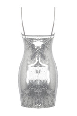 Draped Bra Mini Dress With Double Metal Ring | Dress In Beauty