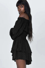 Tiered Swing Skater Romper - TEVQA