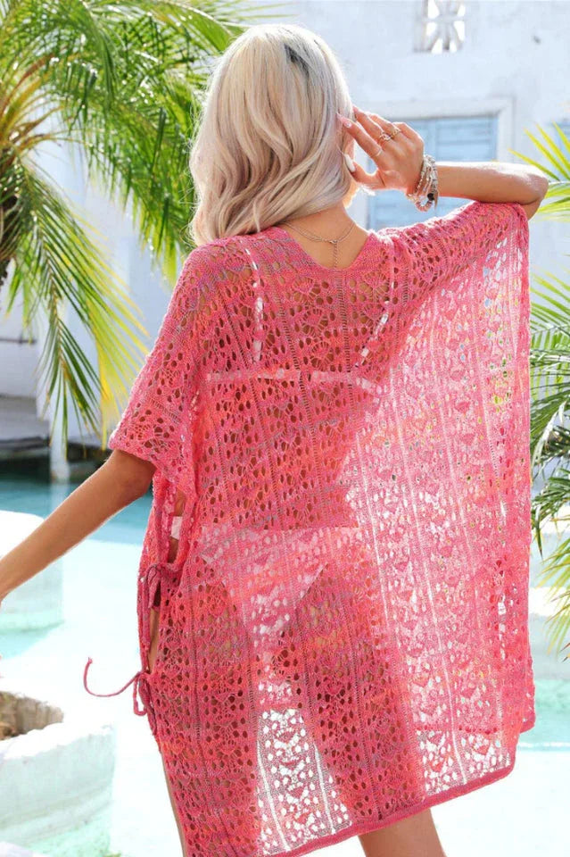 Crochet knit beach cover-up - View 14 | TEVQA