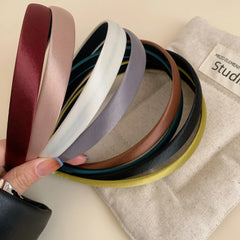 Classic Slim Satin Headband - 0.6 Inch Minimalist Style