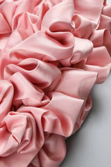 One Shoulder Ruffle Satin Dress - View 19 | TEVQA
