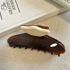 Large Two-Tone Acetate Hair Claw Clip - View 8 | TEVQA