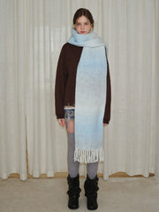 Ombré Wool Blend Gradient Scarf