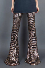 Sequin High Rise Flare Pants | Dress In Beauty