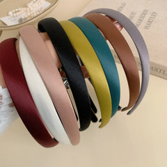 Classic Slim Satin Headband - 0.6 Inch Minimalist Style