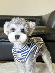 Classic Striped Dog Tank Top Ribbed Summer Vest