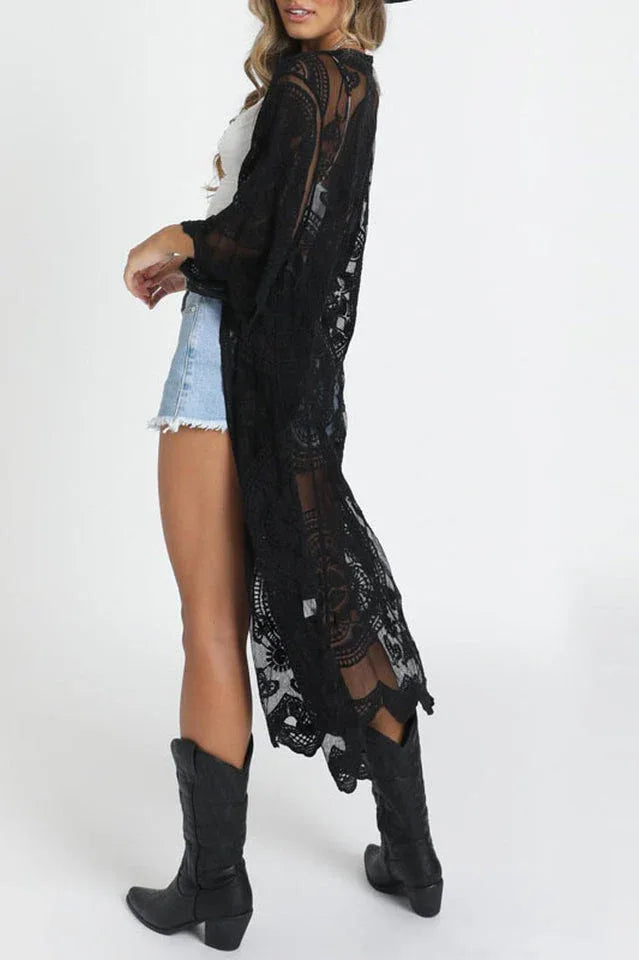 White Beach Cover Up Dress - TEVQA