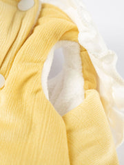 Yellow Bunny Embroidered Fleece Dog Vest