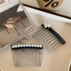 Pearl Acetate French Hair Comb - 2.7 Inch