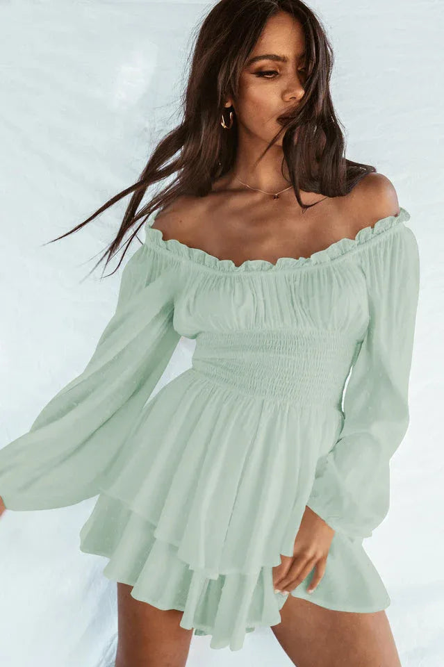 Tiered Swing Skater Romper - TEVQA