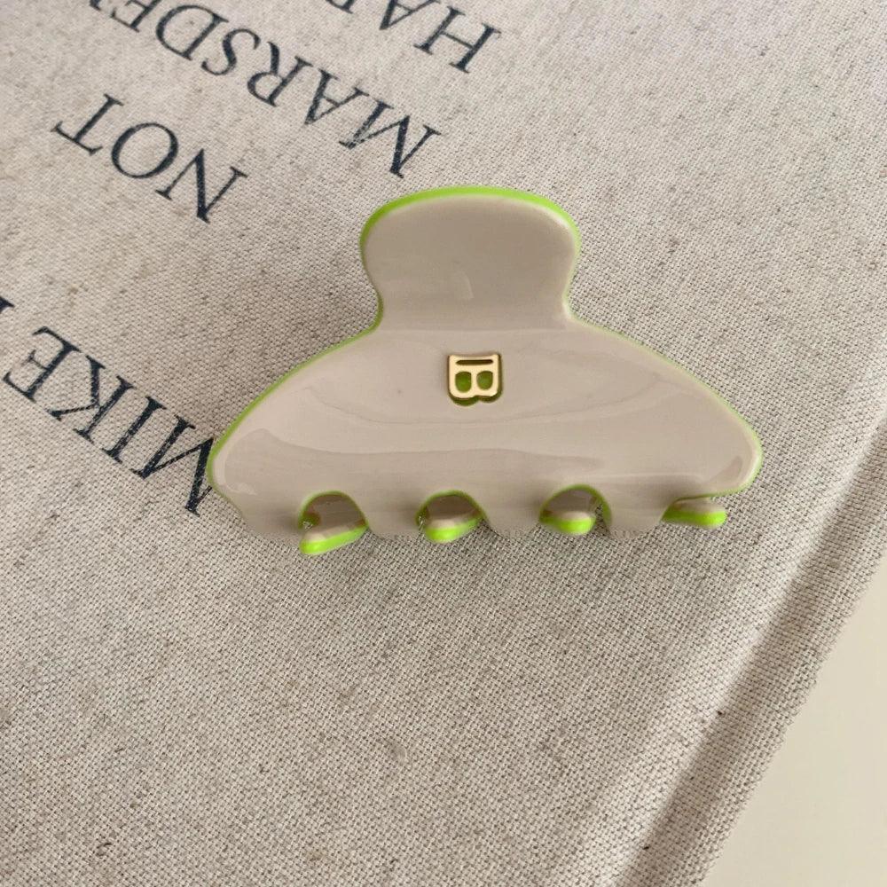 B Monogram Acetate Hair Claw Clip - View 10 | TEVQA
