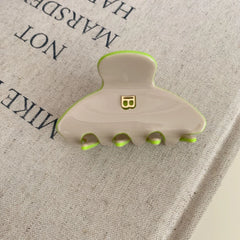 "B" Monogram Acetate Hair Claw Clip (2 Sizes)