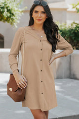 Amaryllis Lightweight Button-Front Long Cardigan - TEVQA