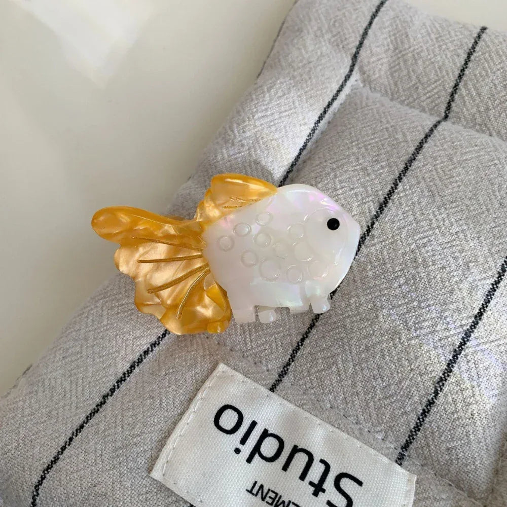 Goldfish Acetate Hair Claw Clip - View 7 | TEVQA