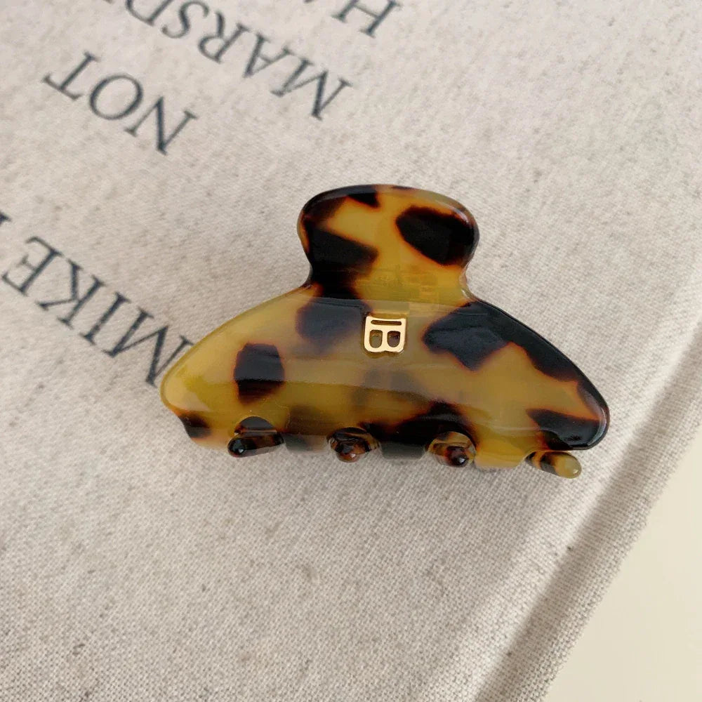 B Monogram Acetate Hair Claw Clip - View 8 | TEVQA