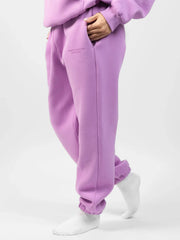 Comfortable fleece joggers with elastic waistband - View 42 | TEVQA