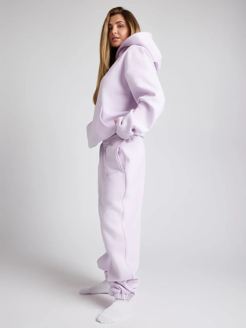 Comfortable fleece joggers with elastic waistband - View 47 | TEVQA