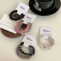Textured Bouclé Elastic Hair Ties (2 or 3-Pack Sets) - TEVQA