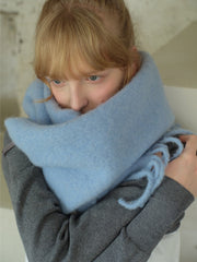 Extra Long Brushed Wool Blend Scarf