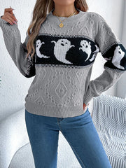 Ghost Cable Knit Sweater - View 10 | TEVQA