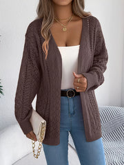 Pointelle Knit Cardigan - View 12 | TEVQA