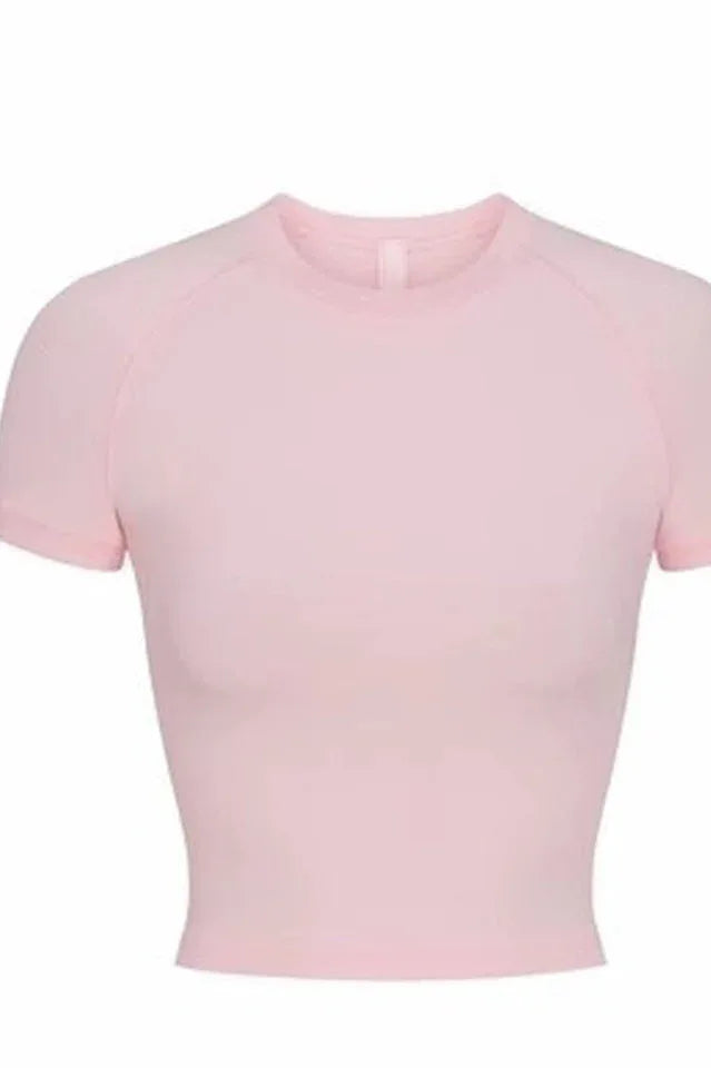 Cropped Raglan T-Shirt - View 8 | TEVQA
