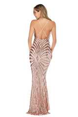 Sexy Backless Sequin Cocktail Dress - Dress In Beauty