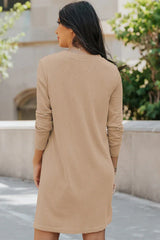 Amaryllis Lightweight Button-Front Long Cardigan - TEVQA
