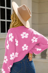 Cuteness Flowers Fuzzy Knit Cardigan | Dress In Beauty