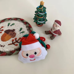 Oversized Plush Christmas Charm Hair Tie - 4.5 Inch Festive Accessory