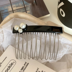 Pearl Acetate French Hair Comb - 2.7 Inch