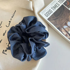 Classic Denim Hair Scrunchie - View 6 | TEVQA