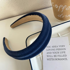 Jumbo Fluted Velvet Headband - 1.6 Inch Wide Padded Statement Band