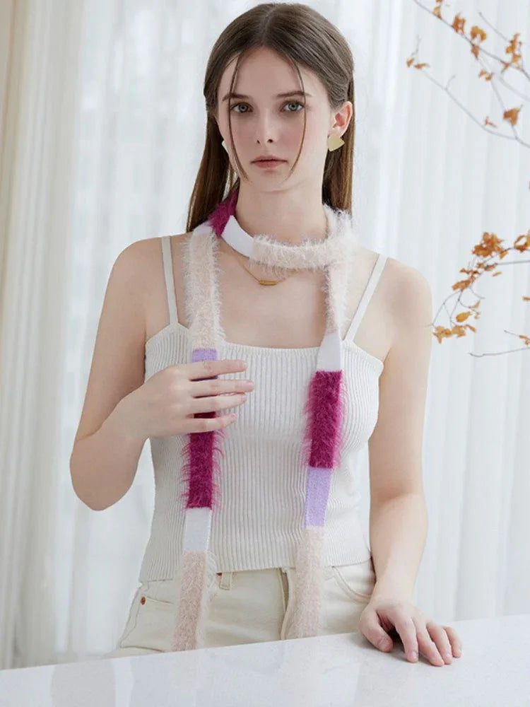 Color-block knit scarf - View 12 | TEVQA