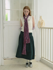 Y2K Soft Girl Pink Faux Mink Skinny Scarf