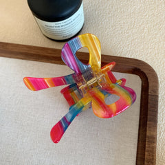 Acetate Bow Hair Claw Clip - 2.7 Inch Preppy & Patterned Hair Accessory