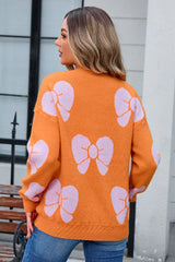 Pink bow knit sweater - View 25 | TEVQA