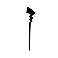 Long Acetate Lightning Bolt Hair Stick - 7.1 Inch Bun Pin