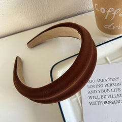 Jumbo Fluted Velvet Headband - 1.6 Inch Wide Padded Statement Band