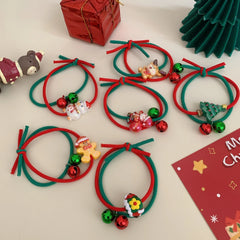Festive Christmas Charm Hair Tie with Jingle Bells